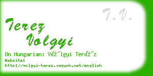 terez volgyi business card